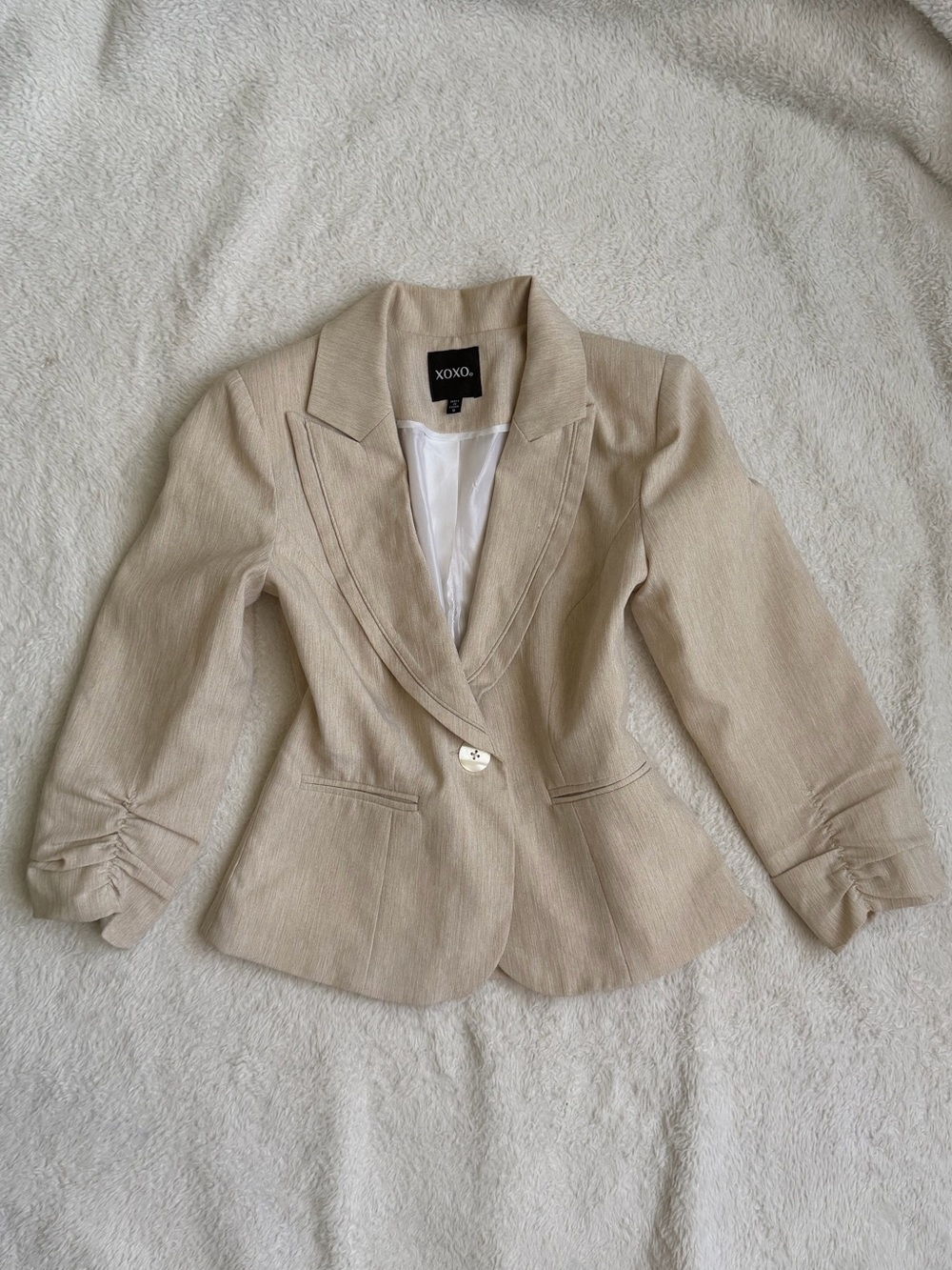 XOXO Y2K office siren cream blazer